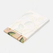 Grün und Gelb Blätter im Hintergrund Post-it Klebezettel (angewinkelt)