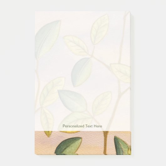 Grün und Gelb Blätter im Hintergrund Post-it Klebezettel (Vorderseite)