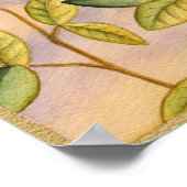 Grün und Gelb Blätter im Hintergrund Poster (Ecke)