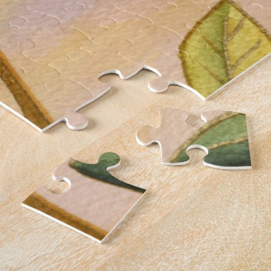 Grün und Gelb Blätter im Hintergrund Puzzle (Seite)