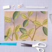 Grün und Gelb Blätter im Hintergrund Seidenpapier (Handwerk)