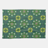 Grün und gelb floral geschirrtuch (Horizontal)