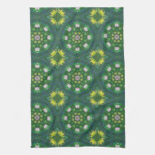 Grün und gelb floral geschirrtuch (Vertikal)