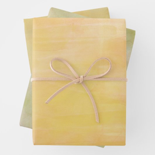 Grün und Gelb Geschenkpapier Set (Beispiel)