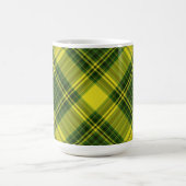 Grün und Gelb Kariert (geknickt) Kaffeetasse (Mittel)