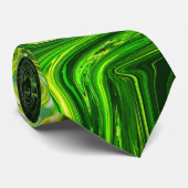 Grün und Gelb Krawatte (Gerollt)