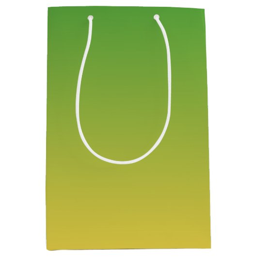 Grün und Gelb Mittlere Geschenktüte (Vorderseite)