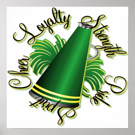 Grün und Gelb Poster (Vorne)