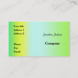 Grün und Gelb Visitenkarte