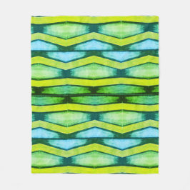 grün und gelb Zickzack Fleecedecke