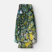 Grün- und Gelbbaum Abstrakt Flaschenkühler (Vorderseite)