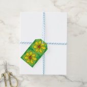 Grün- und Gelbblütenmarke Geschenkanhänger (Mit Garn)