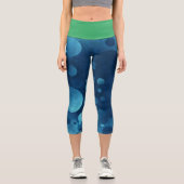 Grün und gemischte Farbe Capri Leggings (Vorderseite)