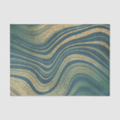 Grün und Gold-Agate/Marmor Seidenpapier (Vorderseite)