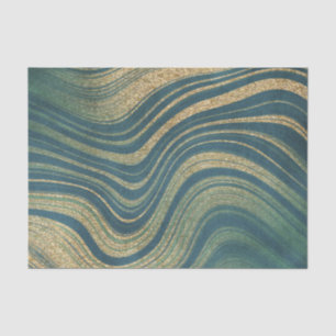 Grün und Gold-Agate/Marmor Seidenpapier