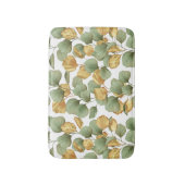 Grün und Gold Blätter. Muster Badematte (Vorderseite Vertikal)