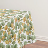 Grün und Gold Blätter. Muster Tischdecke (Beispiel)