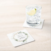 Grün und Gold: Brautparty Rechteckiger Pappuntersetzer (Vor Ort)