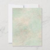 Grün und Gold Circle Frame Wedding Save the Date (Rückseite)