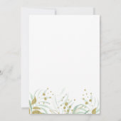 Grün und Gold Elegant Einladung (Rückseite)