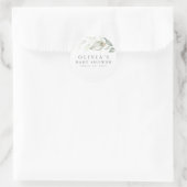 Grün und Gold Elegante Moderne Highlights Runder Aufkleber (Tasche)