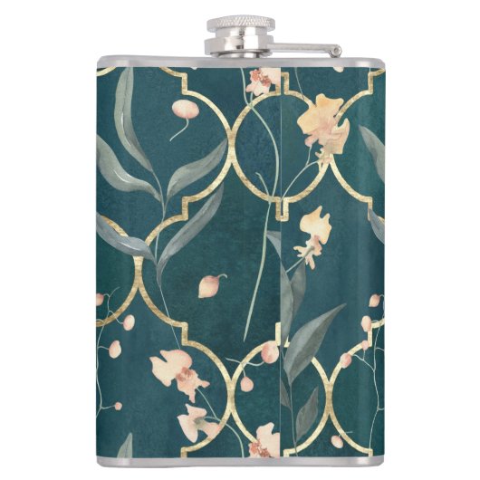 Grün und Gold Flachmann (Rückseite)