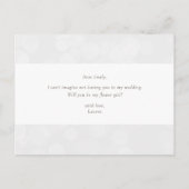 Grün und Gold Foil werden Sie mein Blumenmädchen s Einladungspostkarte (Rückseite)