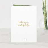 Grün und Gold fügen Fotoschwester Geburtstag hinzu Karte (Rückseite)