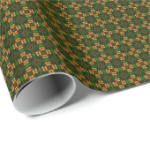 Grün und Gold Geschenkpapier (Rolleneckpunkt)