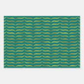 Grün und Gold Geschenkpapier Set (Vorderseite 2)