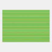 Grün und Gold gestreift Geschenkpapier Set (Vorderseite)