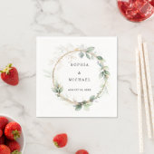 Grün und Gold Hochzeitsservietten Serviette (Beispiel)