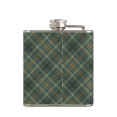 Grün und Gold Kariert Flachmann (Rückseite)