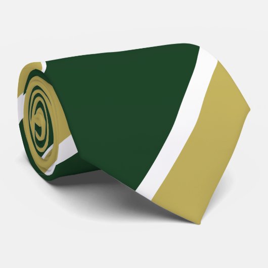 Grün und Gold Krawatte (Gerollt)