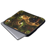 Grün und Gold Laptopschutzhülle (Vorne Knopf)