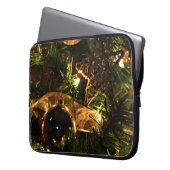 Grün und Gold Laptopschutzhülle (Vorderseite Links)