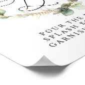 Grün und Gold: Mimosa-Bar zur Brautparty Poster (Ecke)