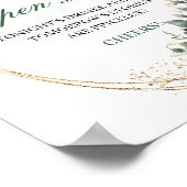 Grün und Gold Offene Bar-Tischschild Boho Poster (Ecke)