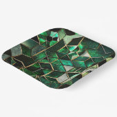 Grün und Gold Pappteller (Gewinkelt)