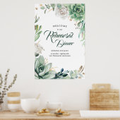 Grün und Gold Probe Dinner Willkommenszeichen Poster (Küche)