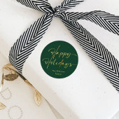 Grün und Gold Runder Aufkleber