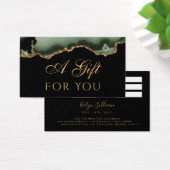 Grün und Gold-Schenkarte (Schreibtisch)