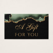 Grün und Gold-Schenkarte (Vorderseite)