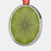 Grün und Gold Silbernes Ornament (Links)