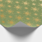 Grün und Gold Weihnachten Geschenkpapier (Ecke)