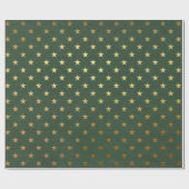 Grün und Gold Weihnachten Geschenkpapier (Flach)