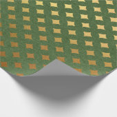 Grün und Gold Weihnachten Geschenkpapier (Ecke)
