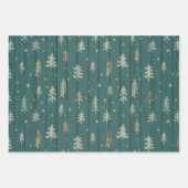 Grün und Gold Weihnachten Geschenkpapier Set (Vorderseite 3)