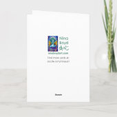 Grün und Gold Weihnachtsbaum Grußkarte Karte (Rückseite)