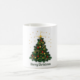 Grün und Gold Weihnachtsbaum-Tasse Kaffeetasse